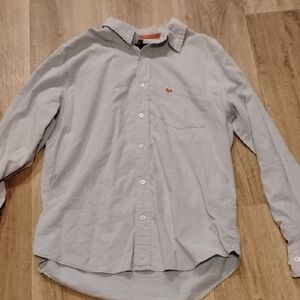 Aeropostale Men's Gray Casual Button-Down Shirt